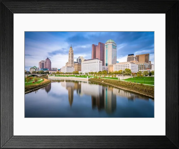Framed Print : Columbus, Ohio, USA skyline on the Scioto River Framed Print : Columbus, Ohio, USA skyline on the Scioto River
