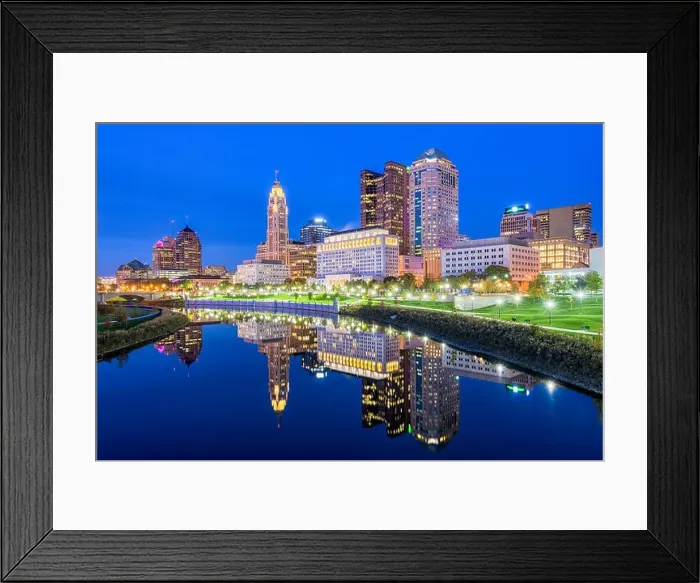 Framed Print : Columbus, Ohio, USA skyline on the Scioto River Framed Print : Columbus, Ohio, USA skyline on the Scioto River