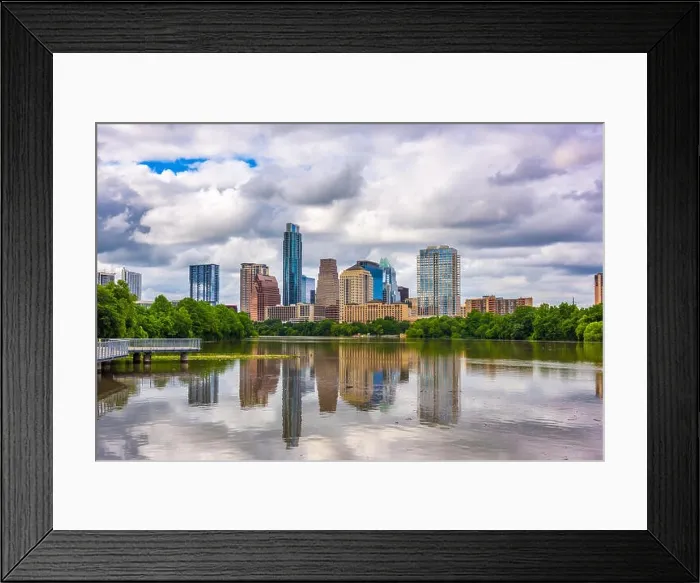 Framed Print : Austin, Texas, USA river and skyline Framed Print : Austin, Texas, USA river and skyline