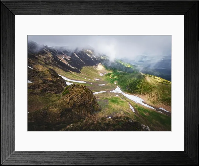 Framed Print : View of the stony hills glowing by evening sunlight. Dramatic spring scene. Landscape photography Framed Print : View of the stony hills glowing by evening sunlight. Dramatic spring scene. Landscape photography