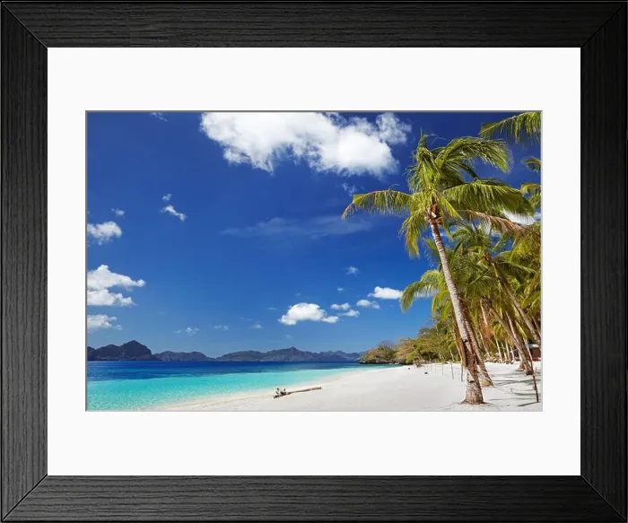 Framed Print : Tropical beach, South China See, El-Nido, Philippines Framed Print : Tropical beach, South China See, El-Nido, Philippines