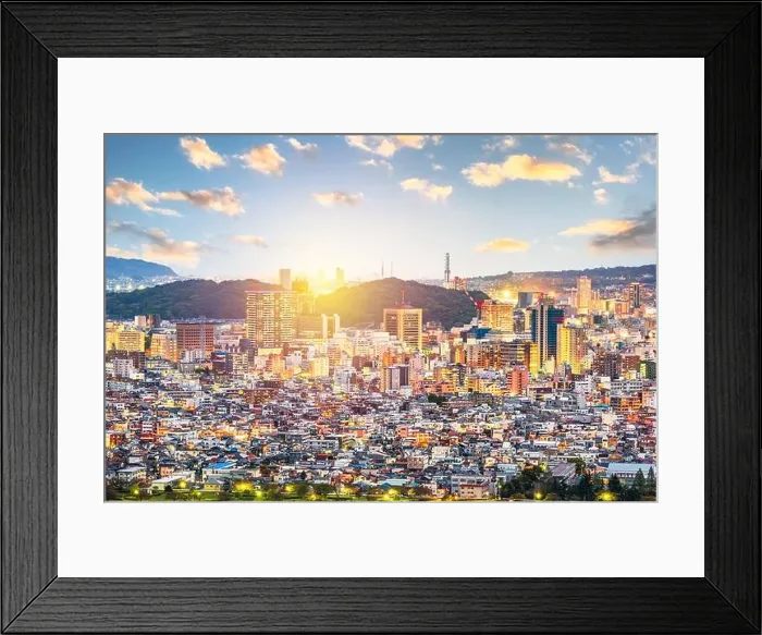 Framed Print : Shizuoka City, Japan downtown skyline at sunset Framed Print : Shizuoka City, Japan downtown skyline at sunset