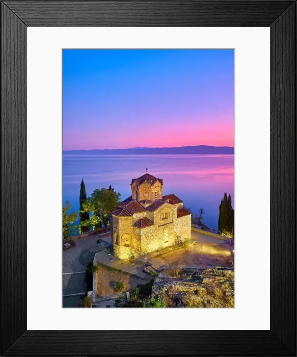 Framed Print : Church of St. John at Kaneo, Ohrid, Macedonia, UNESCO Framed Print : Church of St. John at Kaneo, Ohrid, Macedonia, UNESCO