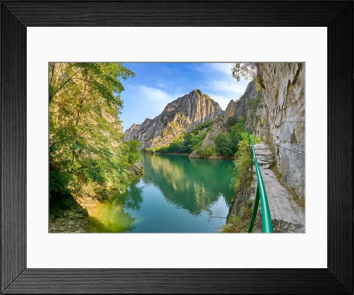 Framed Print : Tourist trail in the Matka Canyon, Macedonia Framed Print : Tourist trail in the Matka Canyon, Macedonia