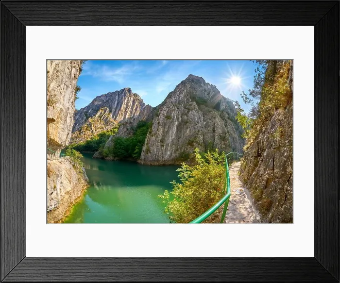 Framed Print : Tourist trail in the Matka Canyon, Macedonia Framed Print : Tourist trail in the Matka Canyon, Macedonia