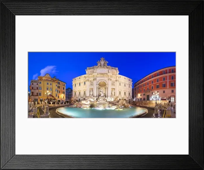 Framed Print : Rome, Italy at the Trevi Fountain during blue hour Framed Print : Rome, Italy at the Trevi Fountain during blue hour
