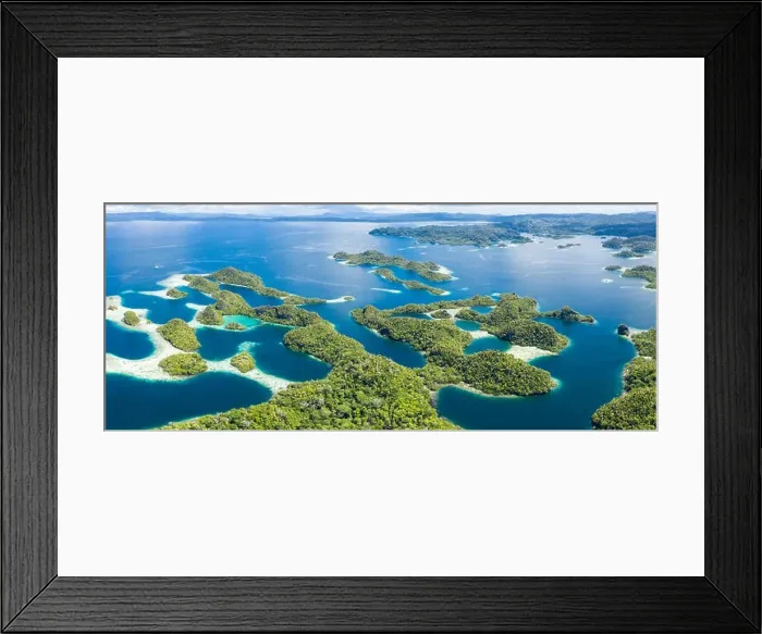 Framed Print : Remote limestone islands in Raja Ampat, Indonesia, are surrounded by healthy coral reefs. This region is known as the heart of the Coral Triangle Framed Print : Remote limestone islands in Raja Ampat, Indonesia, are surrounded by healthy coral reefs. This region is known as the heart of the Coral Triangle