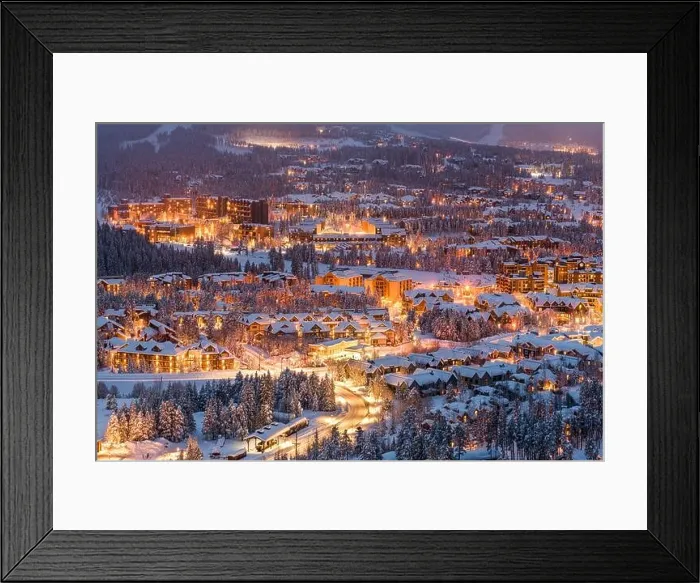 Framed Print : Breckenridge, Colorado, USA town skyline in winter at dusk Framed Print : Breckenridge, Colorado, USA town skyline in winter at dusk