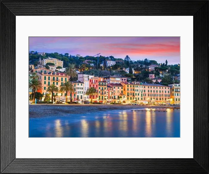 Framed Print : The coast of Santa Margherita Ligure, Italy at dawn Framed Print : The coast of Santa Margherita Ligure, Italy at dawn