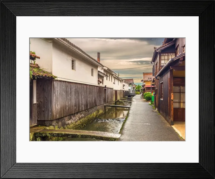 Framed Print : Kurayoshi, Tottori, Japan old town streets Framed Print : Kurayoshi, Tottori, Japan old town streets
