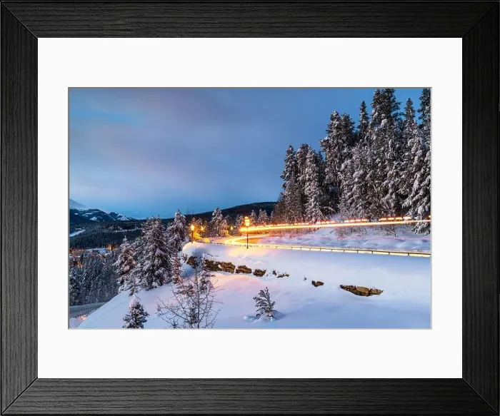 Framed Print : Breckenridge, Colorado, USA town skyline in winter at dawn Framed Print : Breckenridge, Colorado, USA town skyline in winter at dawn