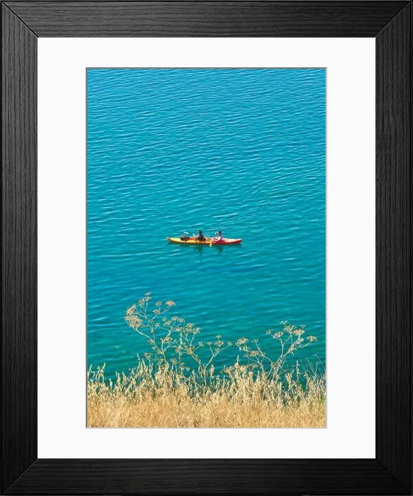 Framed Print : Tourist kayak on the Ohrid Lake, Republic of Macedonia, Balkans Framed Print : Tourist kayak on the Ohrid Lake, Republic of Macedonia, Balkans