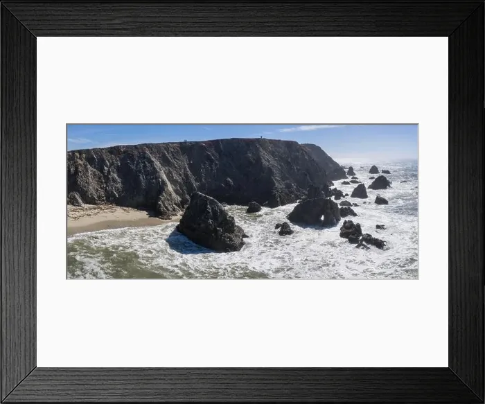 Framed Print : The Pacific Ocean crashes against the rugged and scenic seashore of Northern California. This region is known for its amazing coastal landscapes Framed Print : The Pacific Ocean crashes against the rugged and scenic seashore of Northern California. This region is known for its amazing coastal landscapes