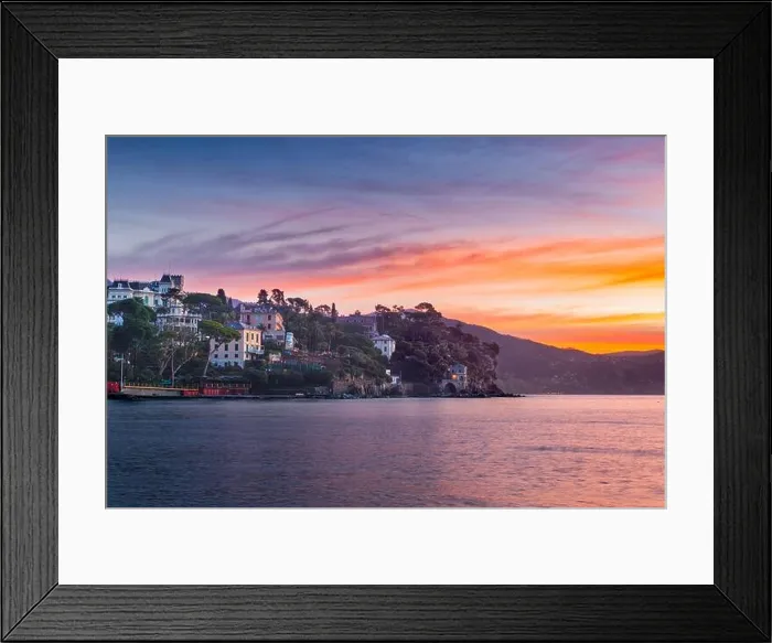 Framed Print : The coast of Santa Margherita Ligure, Italy at dawn Framed Print : The coast of Santa Margherita Ligure, Italy at dawn