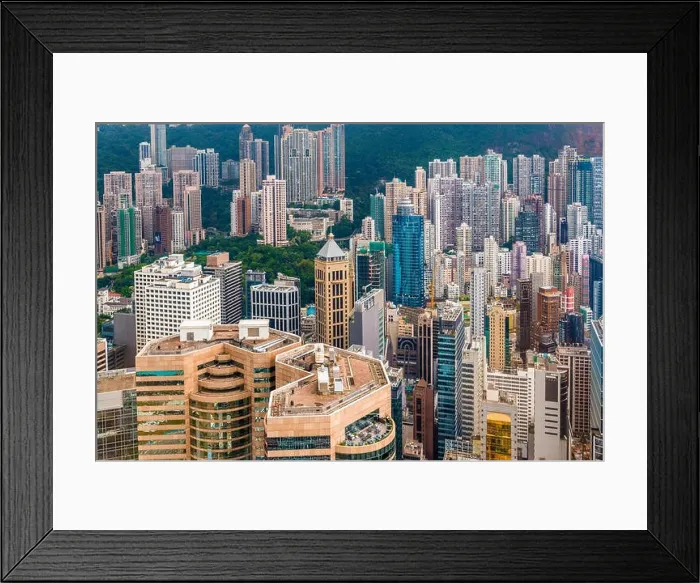 Framed Print : Hong Kong China Cityscape from above Framed Print : Hong Kong China Cityscape from above