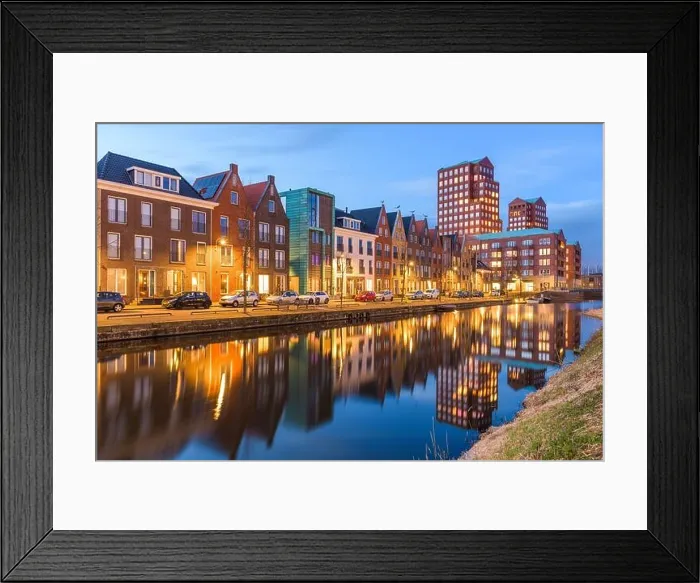 Framed Print : Amersfoort, Netherlands cityscape in the Vathorst district at twilight Framed Print : Amersfoort, Netherlands cityscape in the Vathorst district at twilight