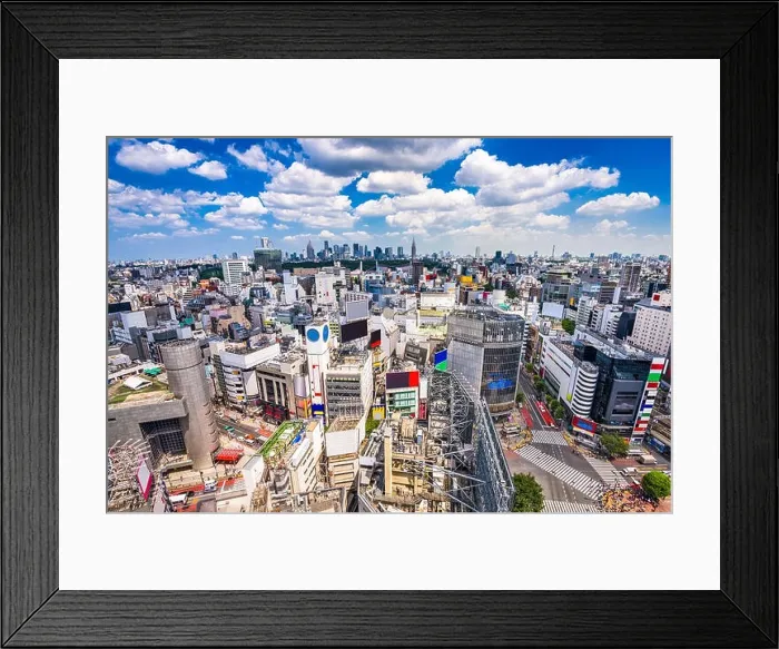 Framed Print : Shibuya, Tokyo, Japan skyilne Framed Print : Shibuya, Tokyo, Japan skyilne