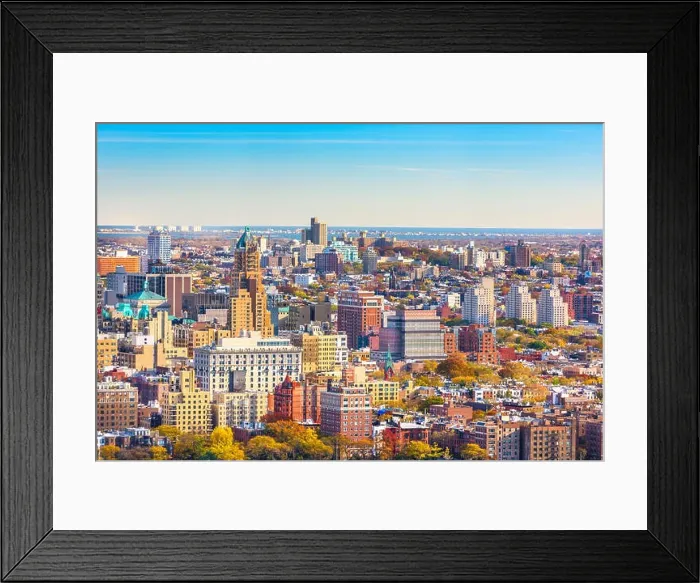 Framed Print : Brooklyn, New York, USA cityscape over Brooklyn Heights in the day Framed Print : Brooklyn, New York, USA cityscape over Brooklyn Heights in the day