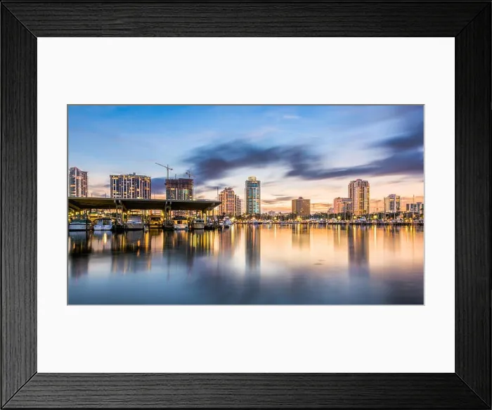 Framed Print : St. Petersburg, Florida, USA downtown skyline Framed Print : St. Petersburg, Florida, USA downtown skyline