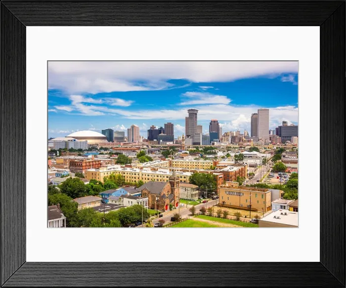 Framed Print : New Orleans, Louisiana, USA downtown city skyline in the afternoon Framed Print : New Orleans, Louisiana, USA downtown city skyline in the afternoon