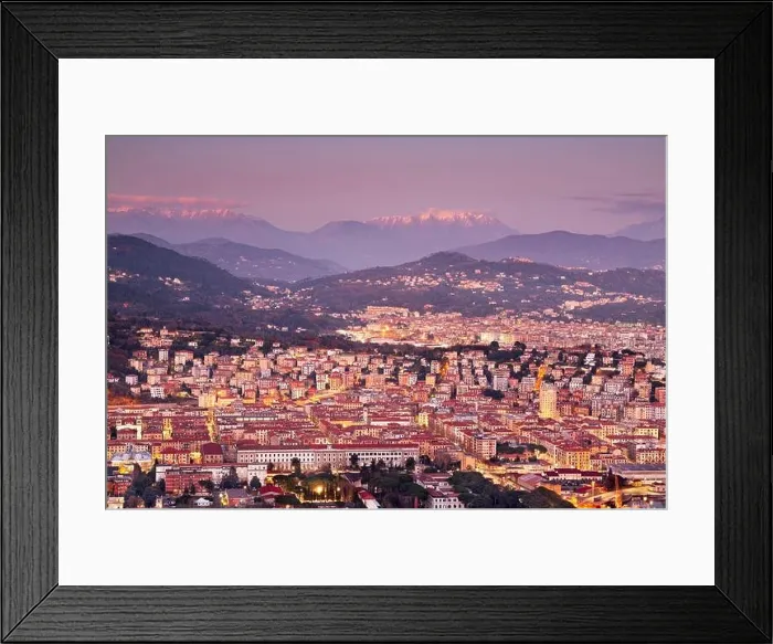 Framed Print : La Spezia, Italy skyline on the harbor at dusk Framed Print : La Spezia, Italy skyline on the harbor at dusk