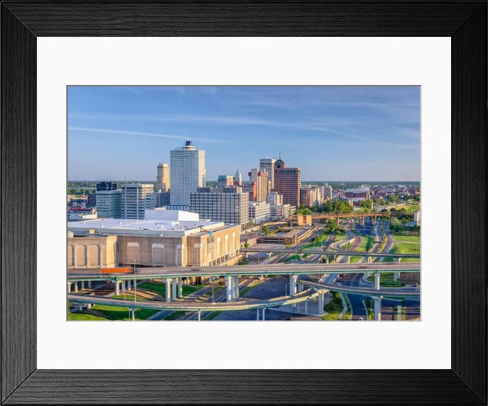 Framed Print : Memphis, Tennessee, USA downtown skyline Framed Print : Memphis, Tennessee, USA downtown skyline