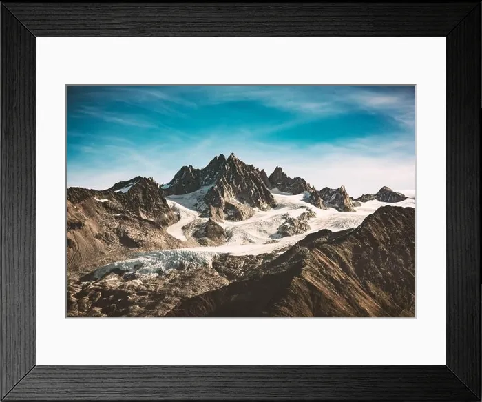 Framed Print : Incredible view of mountain peak in French Alps. Monte Bianco range, Mont Blank massif, France. Landscape photography Framed Print : Incredible view of mountain peak in French Alps. Monte Bianco range, Mont Blank massif, France. Landscape photography