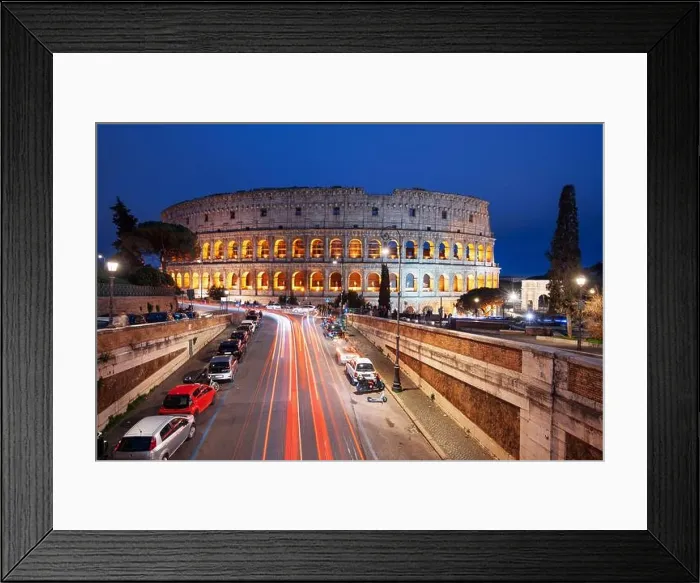 Framed Print : Rome, Italy at the Colosseum at night Framed Print : Rome, Italy at the Colosseum at night