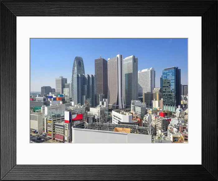 Framed Print : Tokyo, Japan in the financial district skyline of Nishi-Shinjuku Framed Print : Tokyo, Japan in the financial district skyline of Nishi-Shinjuku