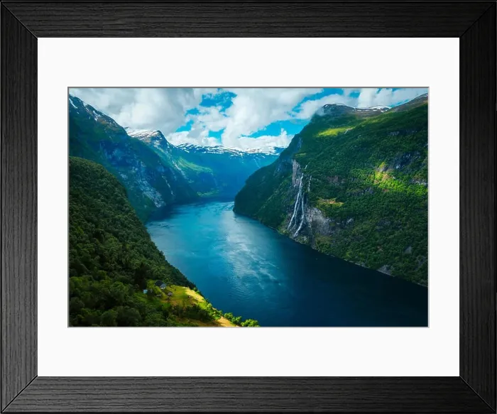 Framed Print : Breathtaking view of Sunnylvsfjorden fjord Framed Print : Breathtaking view of Sunnylvsfjorden fjord
