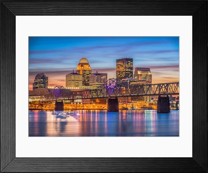 Framed Print : Louisville, Kentucky, USA Skyline on the Ohio River Framed Print : Louisville, Kentucky, USA Skyline on the Ohio River