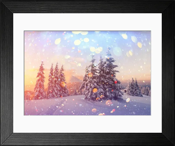 Framed Print : Fantastic orange winter landscape in snowy mountains glowing by sunlight. Dramatic wintry scene with snowy trees Framed Print : Fantastic orange winter landscape in snowy mountains glowing by sunlight. Dramatic wintry scene with snowy trees