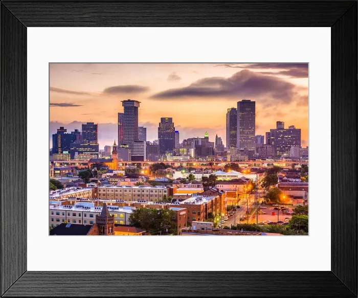 Framed Print : New Orleans, Louisiana, USA downtown skyline Framed Print : New Orleans, Louisiana, USA downtown skyline