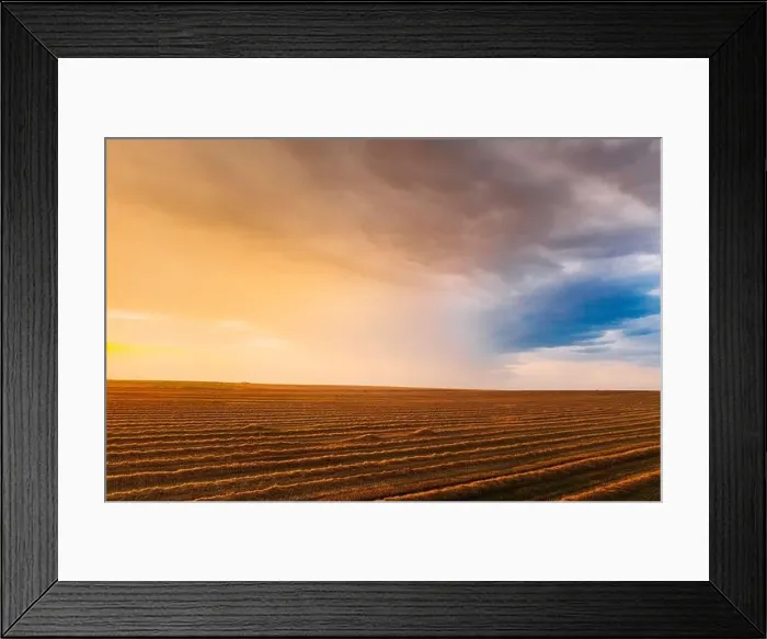 Framed Print : Aerial View Of Sunset Sunrise Bright Sky Above Summer Hay Field Landscape In Evening Framed Print : Aerial View Of Sunset Sunrise Bright Sky Above Summer Hay Field Landscape In Evening