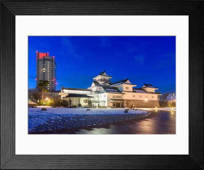 Framed Print : Toyama Castle, Japan in winter at night Framed Print : Toyama Castle, Japan in winter at night