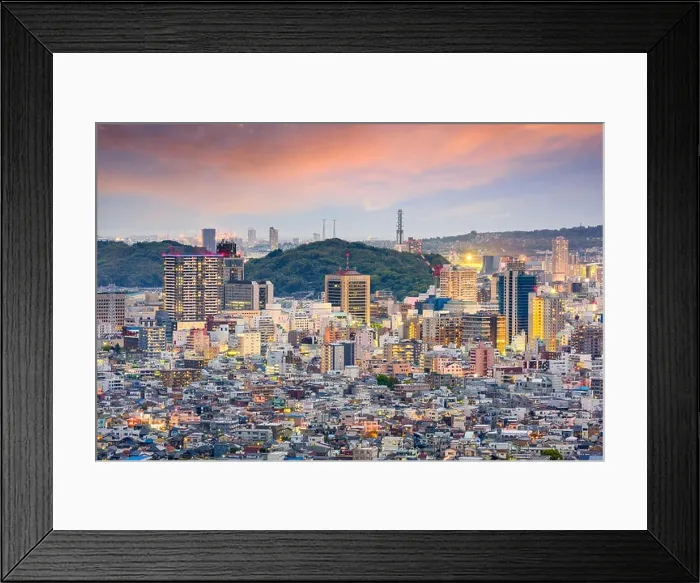 Framed Print : Shizuoka City, Japan downtown skyline at twilight Framed Print : Shizuoka City, Japan downtown skyline at twilight