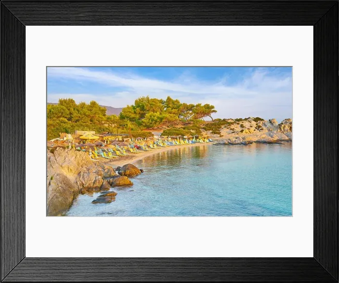 Framed Print : Greece - Orange Beach, Chalkidiki or Halkidiki