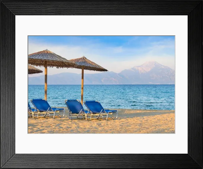 Framed Print : Halkidiki or Chalkidiki beach, Greece Framed Print : Halkidiki or Chalkidiki beach, Greece