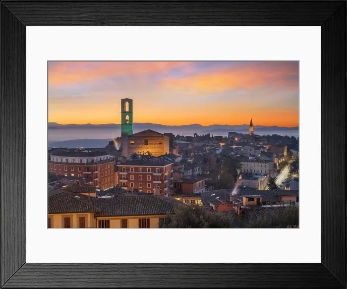 Framed Print : Perugia, Italy, he capital city of Umbria, at dawn Framed Print : Perugia, Italy, he capital city of Umbria, at dawn