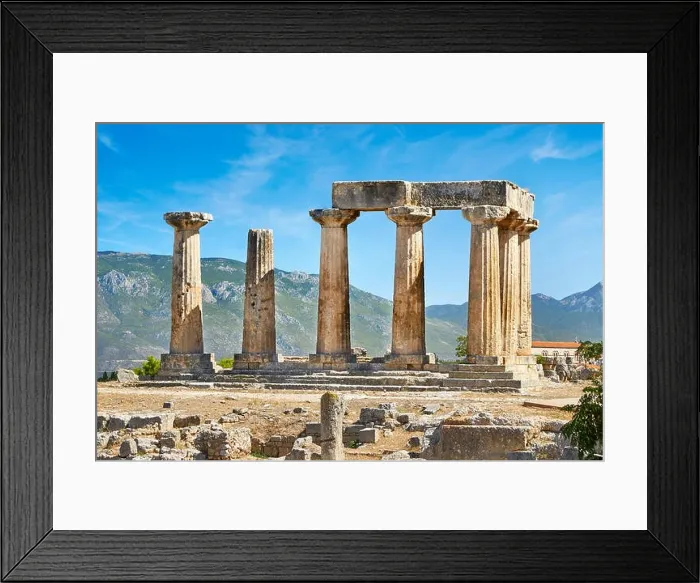Framed Print : The Temple of Apollo, ancient Corinth, Greece Framed Print : The Temple of Apollo, ancient Corinth, Greece