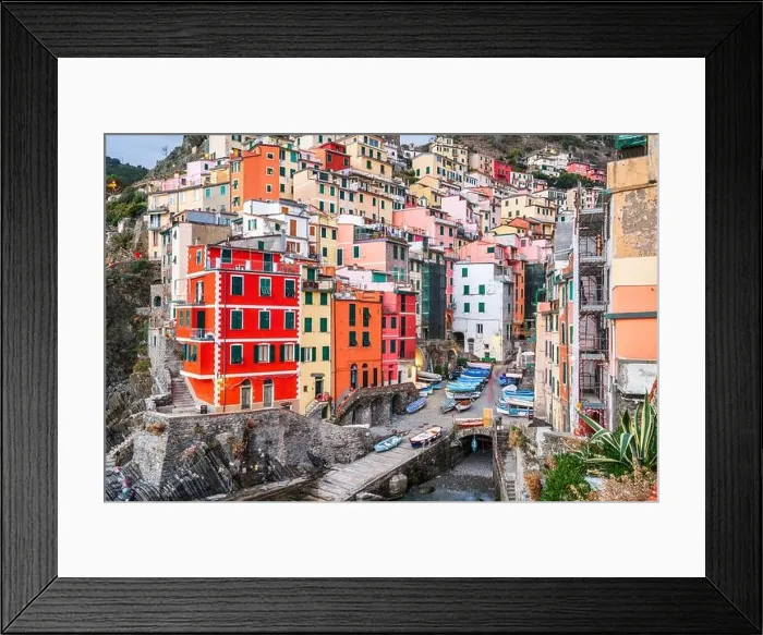Framed Print : Riomaggiore, Italy at dusk. Riomaggiore is one of the five towns of Cinque Terre Framed Print : Riomaggiore, Italy at dusk. Riomaggiore is one of the five towns of Cinque Terre
