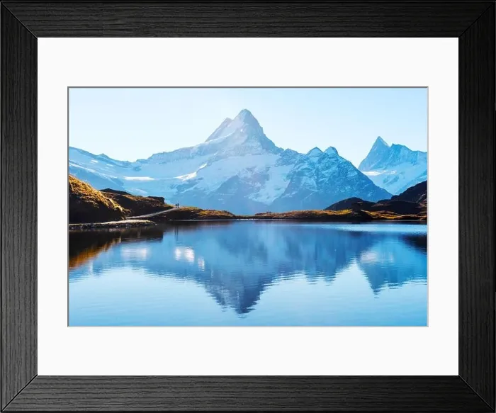 Framed Print : Bachalpsee lake in Swiss Alps mountains. Snowy peaks of Wetterhorn, Mittelhorn and Rosenhorn on background. Grindelwald valley, Switzerland Framed Print : Bachalpsee lake in Swiss Alps mountains. Snowy peaks of Wetterhorn, Mittelhorn and Rosenhorn on background. Grindelwald valley, Switzerland