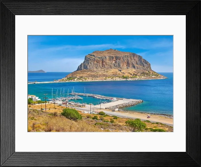 Framed Print : View on Monemvasia, Peloponnese, Greece Framed Print : View on Monemvasia, Peloponnese, Greece
