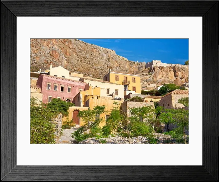 Framed Print : Monemvasia medieval town, Peloponnese, Greece Framed Print : Monemvasia medieval town, Peloponnese, Greece