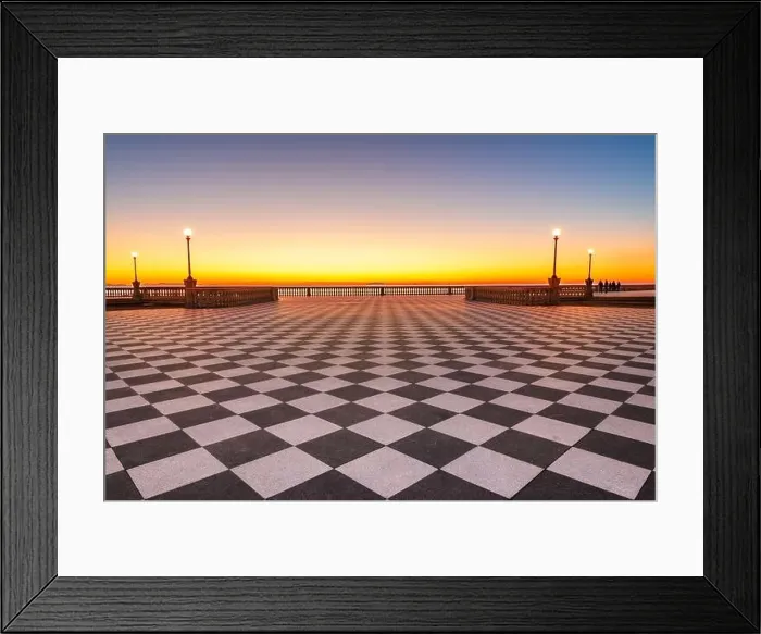 Framed Print : Terrazza Mascagni in Livorno, Italy at sunset Framed Print : Terrazza Mascagni in Livorno, Italy at sunset