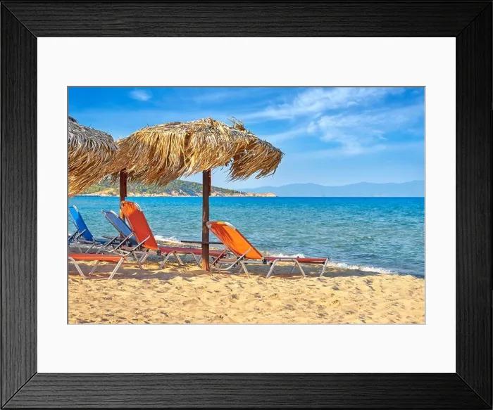Framed Print : Sithonia beach, Halkidiki or Chalkidiki, Greece Framed Print : Sithonia beach, Halkidiki or Chalkidiki, Greece
