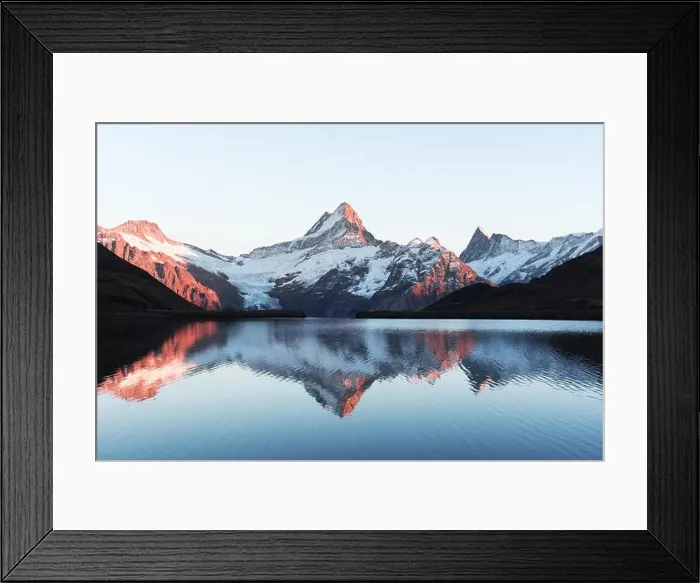 Framed Print : Picturesque view on Bachalpsee lake in Swiss Alps mountains. Snowy peaks of Wetterhorn, Mittelhorn and Rosenhorn. Grindelwald valley, Switzerland Framed Print : Picturesque view on Bachalpsee lake in Swiss Alps mountains. Snowy peaks of Wetterhorn, Mittelhorn and Rosenhorn. Grindelwald valley, Switzerland