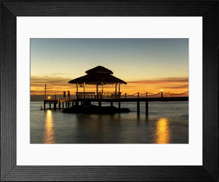 Framed Print : Wooden pier between sunset in Phuket, Thailand. Summer, Travel, Vacation and Holiday concept Framed Print : Wooden pier between sunset in Phuket, Thailand. Summer, Travel, Vacation and Holiday concept