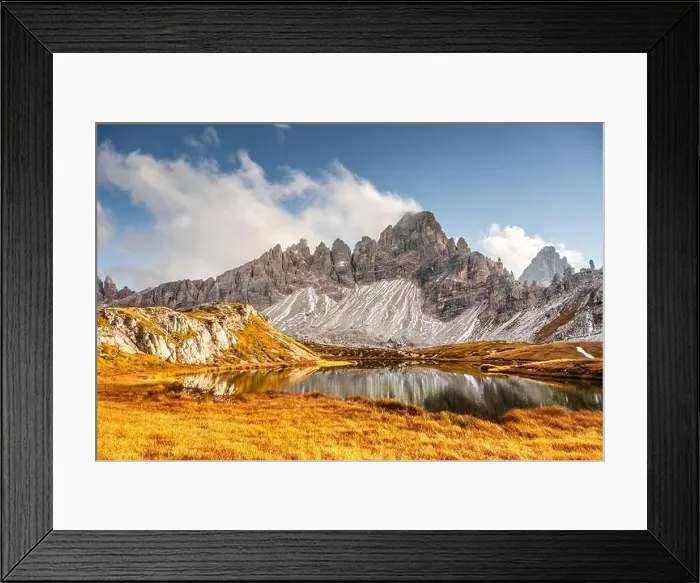 Framed Print : Clear turquoise water of alpine lake Piani in the Tre Cime Di Laveredo National Park, Dolomites, Italy Framed Print : Clear turquoise water of alpine lake Piani in the Tre Cime Di Laveredo National Park, Dolomites, Italy