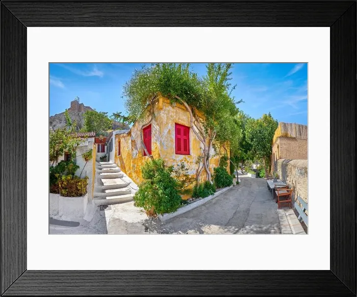 Framed Print : Anafiotika quarter under the Acropolis close to Plaka, Athens, Greece Framed Print : Anafiotika quarter under the Acropolis close to Plaka, Athens, Greece